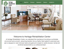 Tablet Screenshot of heritagerehabcenter.com